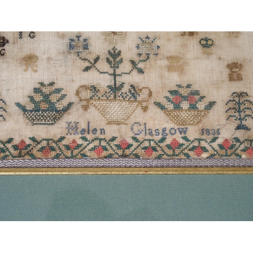 497 - A WILLIAM IV SAMPLER BY HELEN GLASGOW