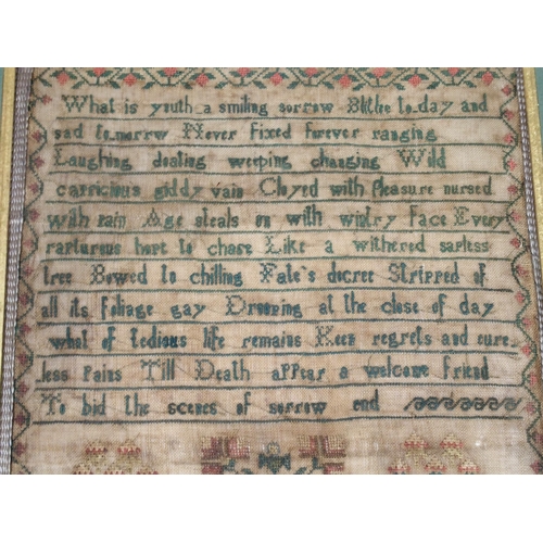 497 - A WILLIAM IV SAMPLER BY HELEN GLASGOW