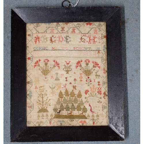 497 - A WILLIAM IV SAMPLER BY HELEN GLASGOW