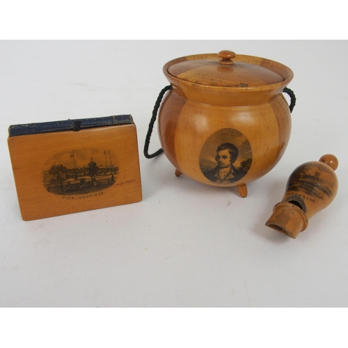 514 - FOURTEEN VARIOUS MAUCHLINE WARE ITEMS