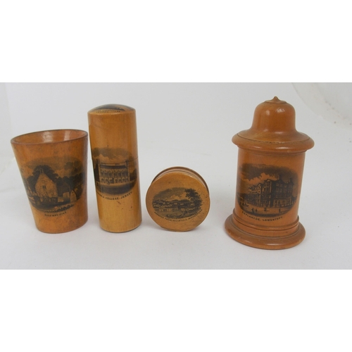 515 - FOURTEEN VARIOUS MAUCHLINE WARE ITEMS