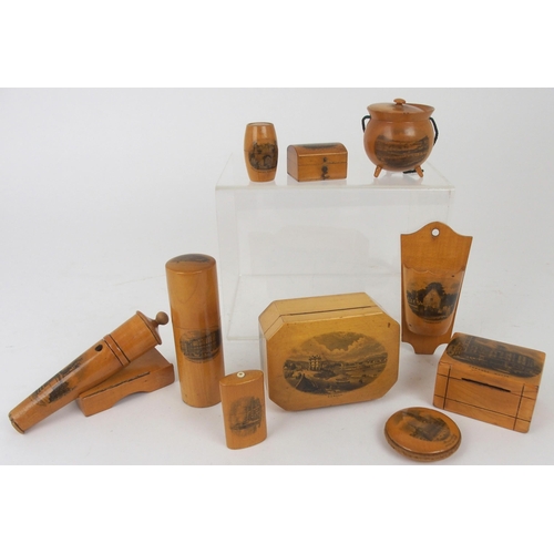 520 - TEN VARIOUS MAUCHLINE WARE ITEMS