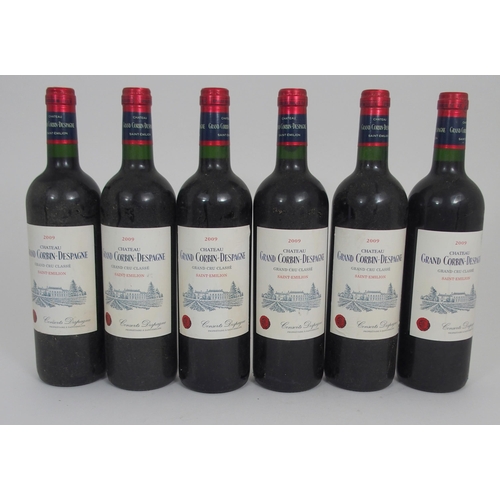 525 - SIX BOTTLES OF CHATEAU GRAND CORBIN-DESPAGNE  2009