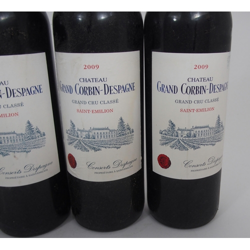 525 - SIX BOTTLES OF CHATEAU GRAND CORBIN-DESPAGNE  2009