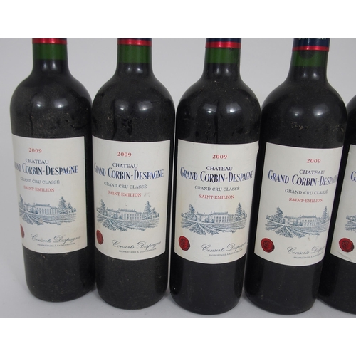 525 - SIX BOTTLES OF CHATEAU GRAND CORBIN-DESPAGNE  2009