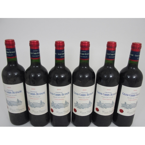 525 - SIX BOTTLES OF CHATEAU GRAND CORBIN-DESPAGNE  2009