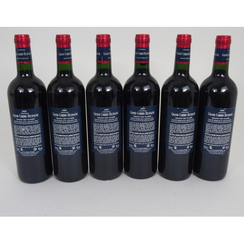 525 - SIX BOTTLES OF CHATEAU GRAND CORBIN-DESPAGNE  2009