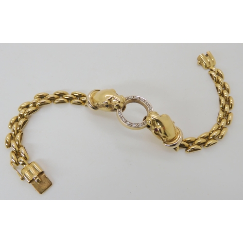 710 - AN 18CT GOLD LEOPARD BRACELET