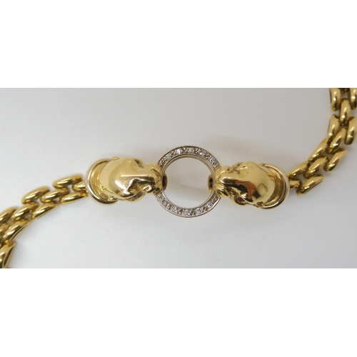 710 - AN 18CT GOLD LEOPARD BRACELET