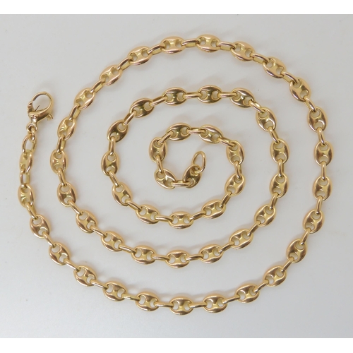 711 - A 14K GOLD ANCHOR CHAIN NECKLACE