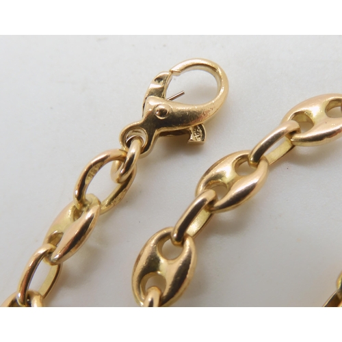 711 - A 14K GOLD ANCHOR CHAIN NECKLACE