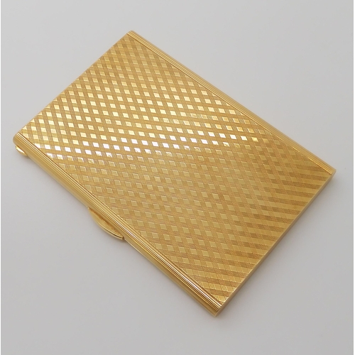 796 - A CONTINENTAL 18CT GOLD CIGARETTE CASE