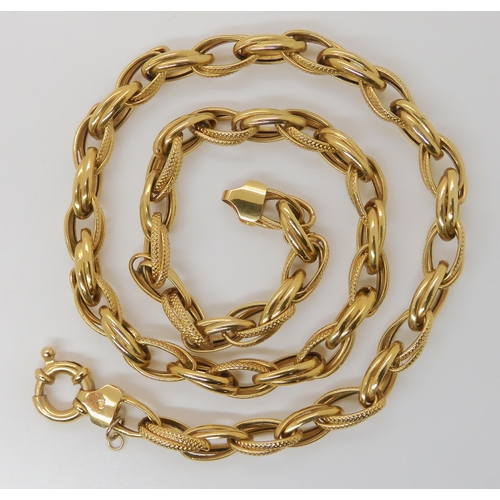 798 - A 9CT GOLD FANCY LINK CHAIN