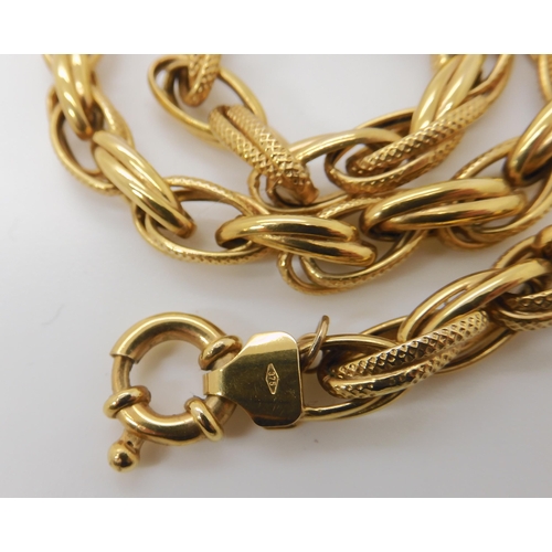 798 - A 9CT GOLD FANCY LINK CHAIN