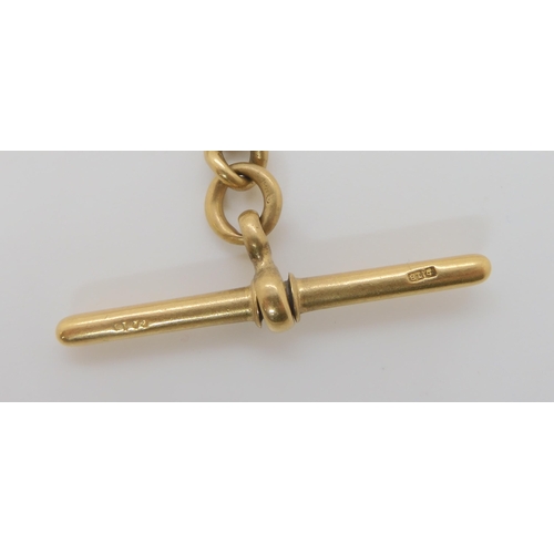 800 - AN 18CT GOLD FOB CHAIN