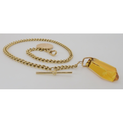 828 - A 9CT GOLD WATCH CHAIN