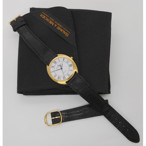 871 - AN 18CT GOLD BAUME & MERCIER QUARTZ GENTS WATCH