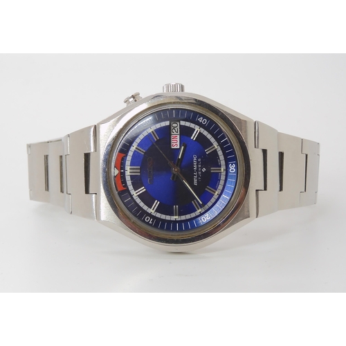 876 - A STAINLESS STEEL SEIKO BELL-MATIC WRISTWATCH