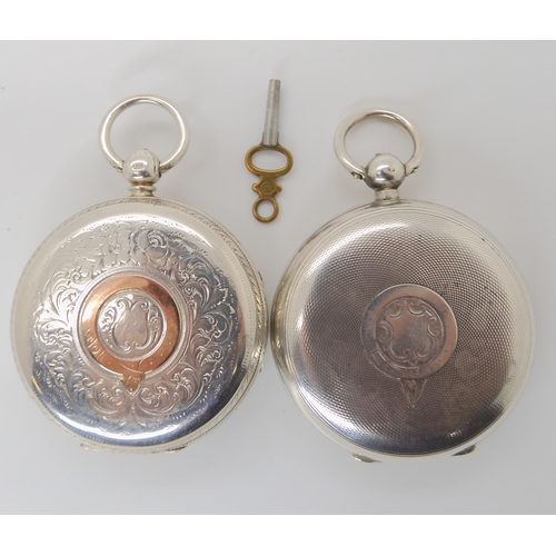 884 - TWO SILVER POCKET WATCHES