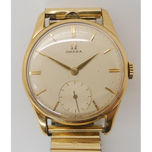 886 - A GENTS 9CT OMEGA WRISTWATCH