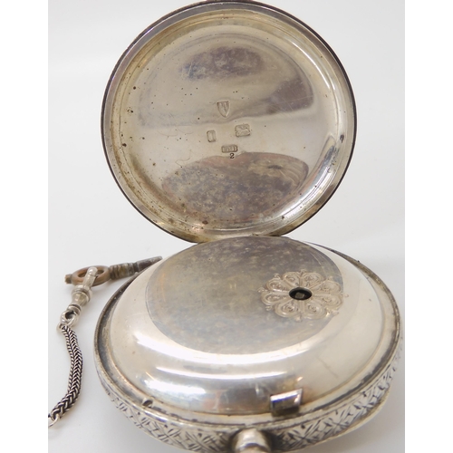 890 - A SILVER OPEN FACE POCKET WATCH