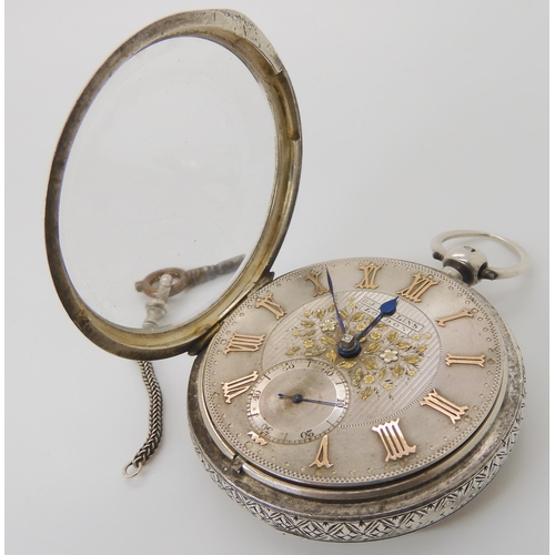 890 - A SILVER OPEN FACE POCKET WATCH