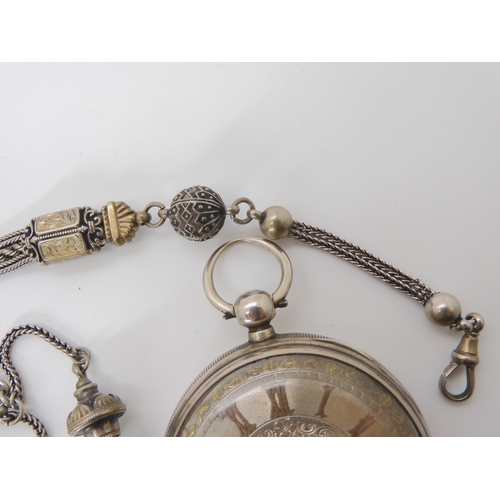 893 - A SILVER OPEN FACE POCKET WATCH