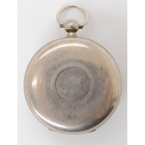 893 - A SILVER OPEN FACE POCKET WATCH