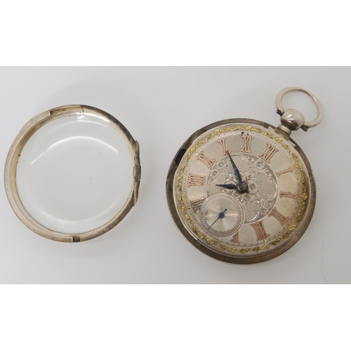 893 - A SILVER OPEN FACE POCKET WATCH