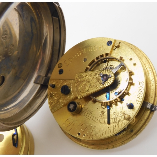 893 - A SILVER OPEN FACE POCKET WATCH