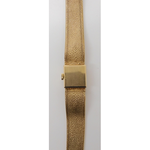 895 - A 9CT GOLD LADIES ROLEX PRECISION WITH INTEGRAL STRAP