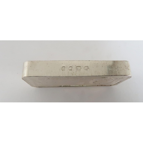 911 - A CASED SET OF SILVER INGOTS