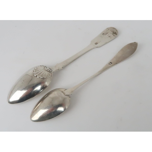 918 - A PAIR OF SCOTTISH PROVINCIAL SILVER TEASPOONS