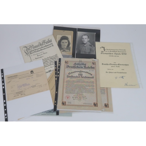 958 - A COLLECTION OF DOCUMENTS & EPHEMERA