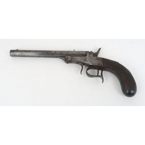 964 - A CONTINENTAL  PROBABLY BELGIAN  PERCUSSION TARGET PISTOL