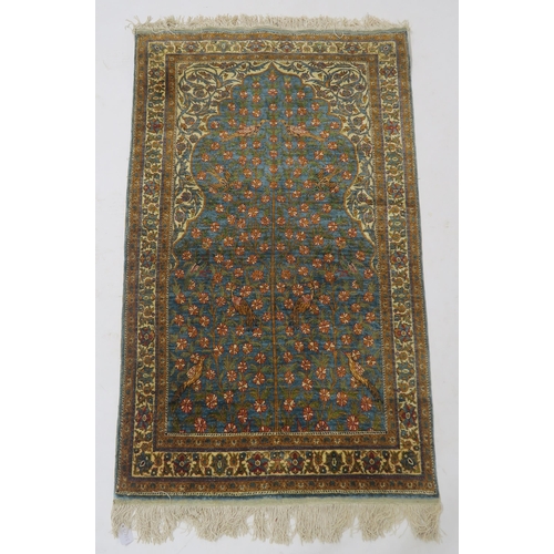 101 - A KAYSERI IPEK SILK ON SILK PRAYER RUG