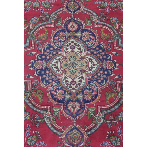 109 - RED GROUND TABRIZ RUG