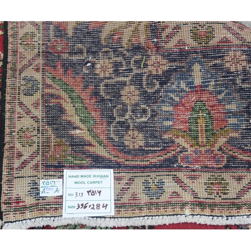 109 - RED GROUND TABRIZ RUG