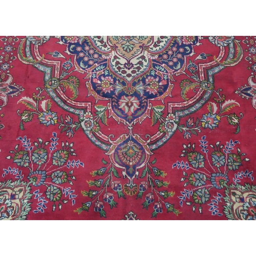 109 - RED GROUND TABRIZ RUG