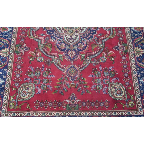 109 - RED GROUND TABRIZ RUG