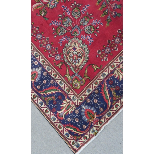 109 - RED GROUND TABRIZ RUG