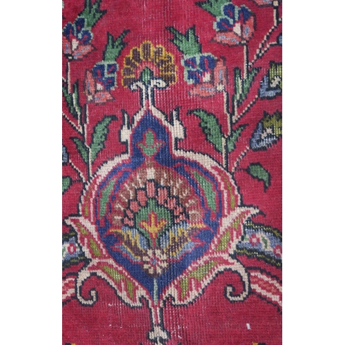 109 - RED GROUND TABRIZ RUG