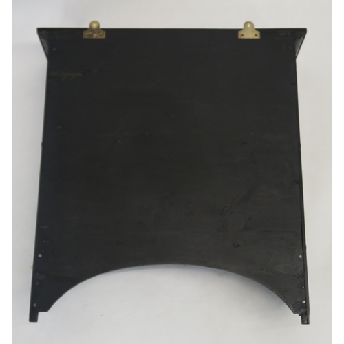 13 - AN AESTHETIC MOVEMENT EBONISED AND PAINTED HANGING CABINET