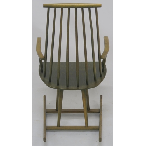 144 - MID 20TH CENTURY FDB MOBLER RAIL BACK ROCKING CHAIR