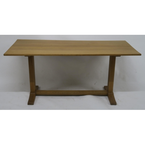 147 - EARLY 20TH CENTURY AMBROSE HEAL FOR HEAL & SON LONDON OAK ARTS & CRAFTS REFECTORY TABLE