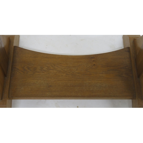 149 - MID 20TH CENTURY OAK FRAMED COTSWOLD SCHOOL CHEVAL MIRROR