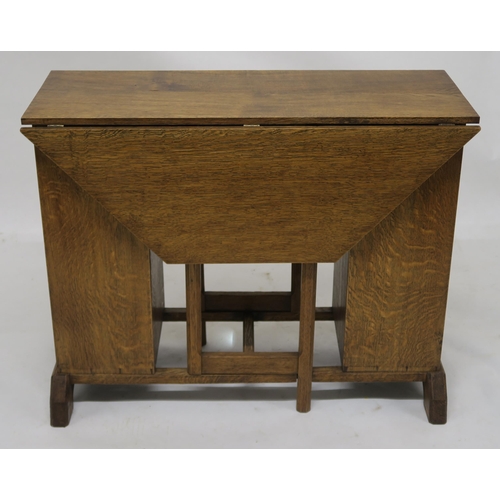 150 - EARLY 20TH CENTURY OAK COTSWOLD SCHOOL ARTS & CRAFTS OCTAGONAL DROP LEAF TABLE