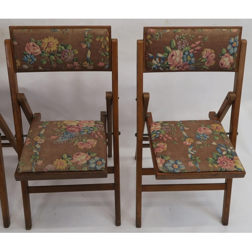 158 - TWO 20TH CENTURY BEECH FOLDING STEAMER CHAIRS STAMPED CUNARD