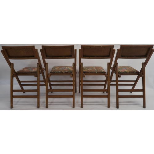 158 - TWO 20TH CENTURY BEECH FOLDING STEAMER CHAIRS STAMPED CUNARD