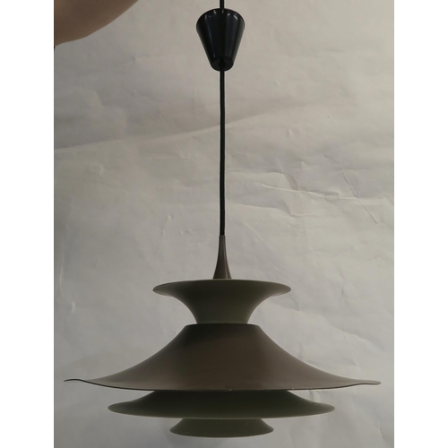 160 - A MID 20TH CENTURY ERIK BALSLEV FOR FOG AND MORUP DANISH STEEL CEILING PENDANT